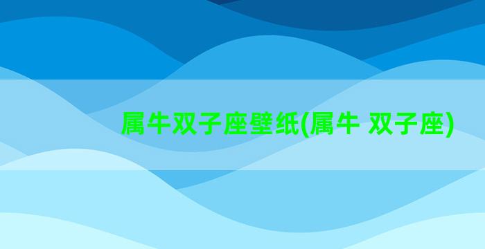 属牛双子座壁纸(属牛 双子座)